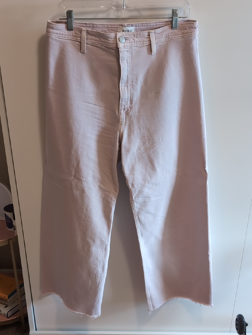 pistola Soft Lilac Wide-Leg Cropped Jeans